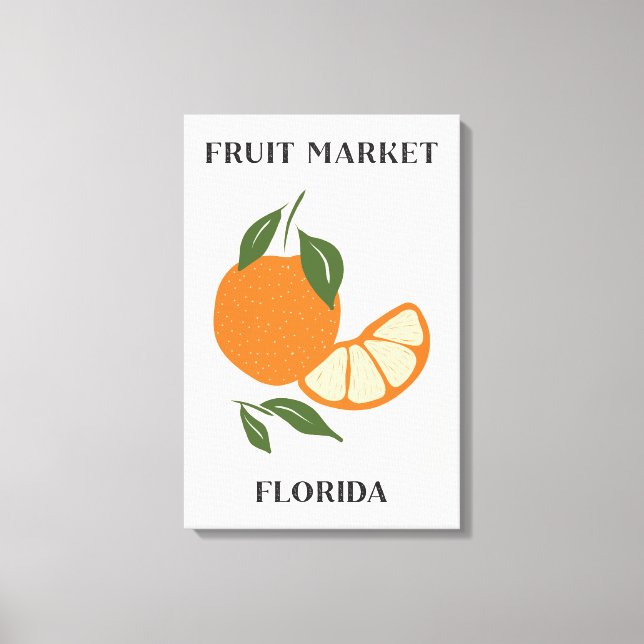 Toile Marché de fruits Orange de Floride Nourriture (Recto)