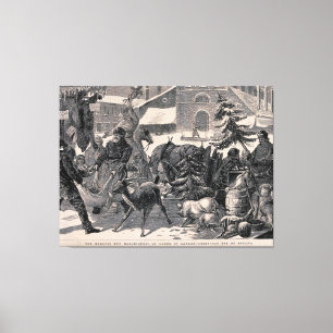 Toile Marché de la rue Christmas Eve Ottawa Canada Vinta