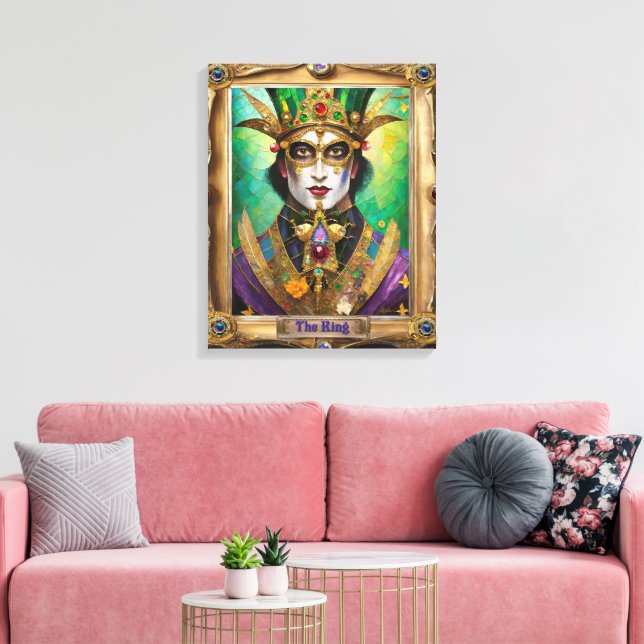 Toile Mardi Gras Realm Portraits - Le Roi (Insitu(Salon))