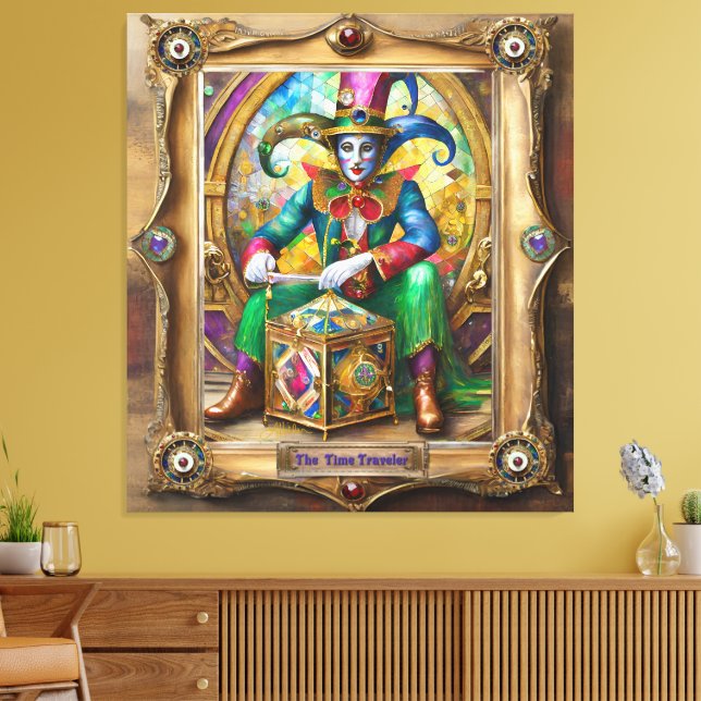 Toile Mardi Gras Realm Portraits - Voyageur du temps (Insitu(Salon))