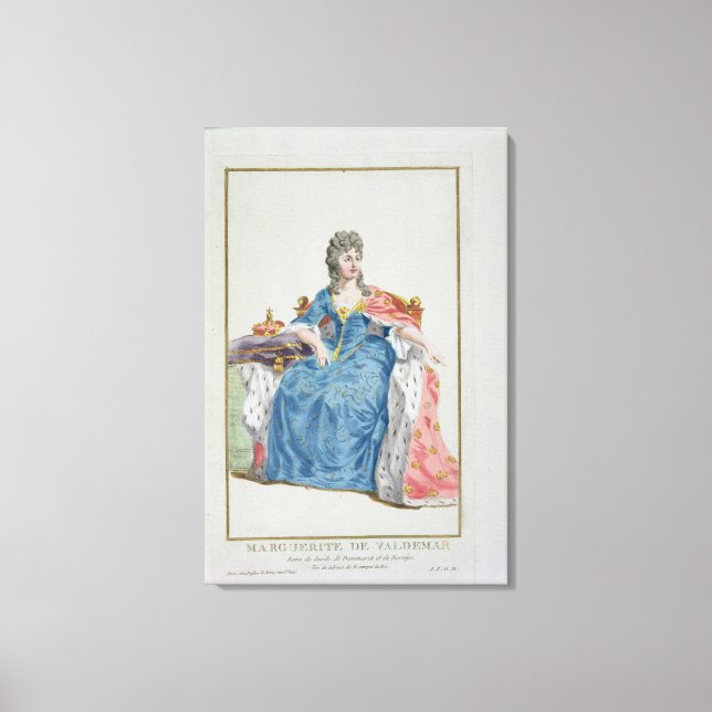 Toile Margaret (1353-1412) Reine du Danemark, de Norvège (Recto)