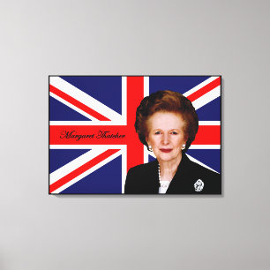Toile Margaret Thatcher - Drapeau britannique
