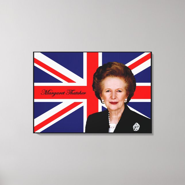 Toile Margaret Thatcher - Drapeau britannique (Recto)