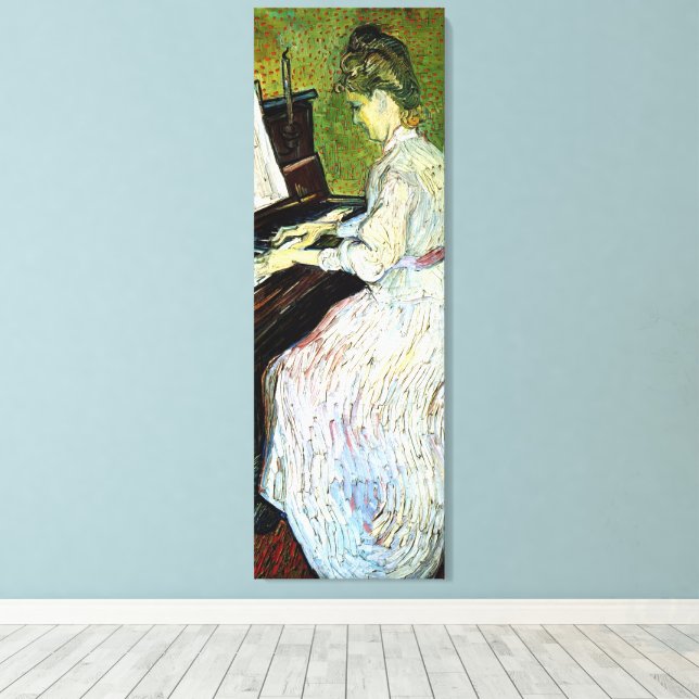 Toile Marguerite Gachet au piano par Vincent van Gogh (Insitu (Plancher de Bois))