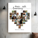 Toile Mariage Anniversaire Moderne Coeur Photo Collage<br><div class="desc">Célébrez votre anniversaire grâce à cette toile Collage de photos de coeur personnalisée, conçue pour présenter jusqu'à 29 de vos photos chères en forme de coeur. Chaque emplacement photo peut être facilement customisé avec vos propres photos, créant un souvenir significatif qui raconte votre histoire d'amour unique. Un script de calligraphie...</div>