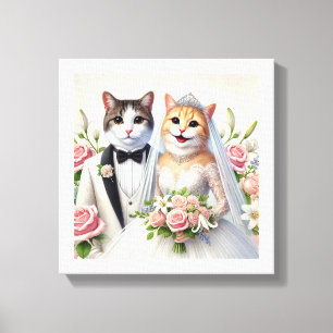 Toile Mariage de chat de Siamese