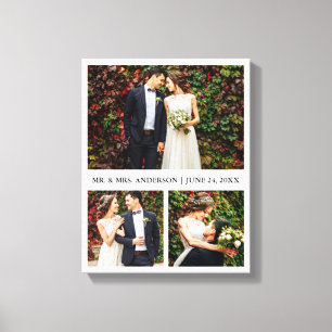 Toile Mariage de collage photo moderne 3