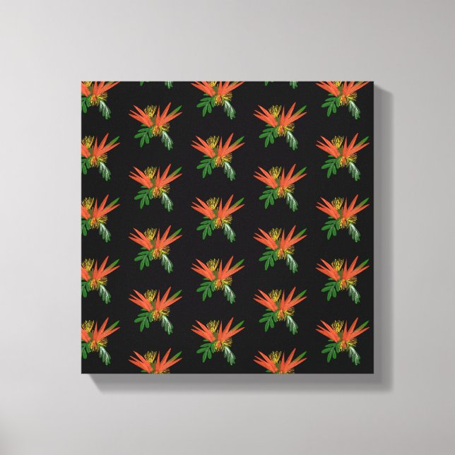 Toile Mariage d'encre tropique Oiseau de Paradis (Recto)