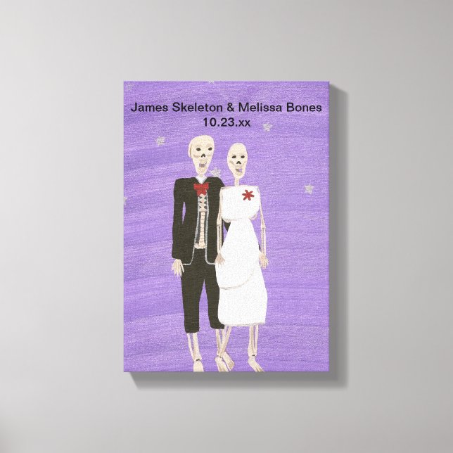 Toile Mariage enroulée pour le squelette d'Hallowe (Recto)