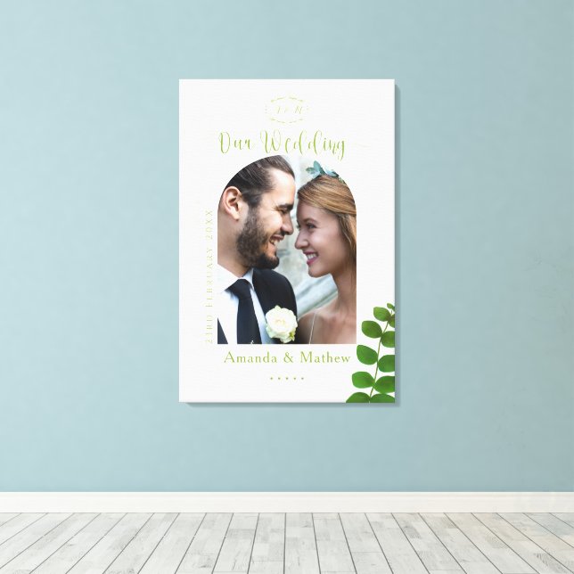 Toile Mariage Green Chic Photo (Insitu (Plancher de Bois))