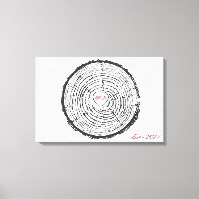 Toile Mariage Guest Book Alternative - Imprimé Canvas (Recto)