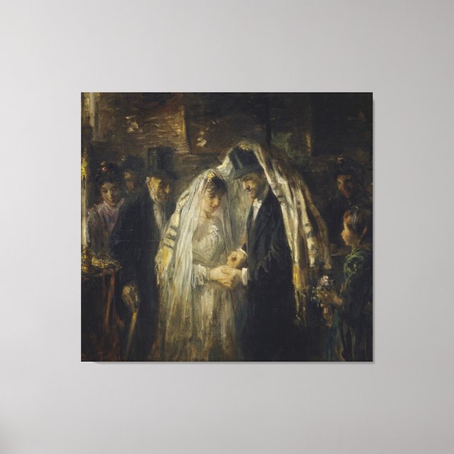 Toile Mariage juif, par Jozef Israëls (Recto)