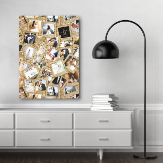 Toile Mariage Keepsaké 30 Photo Collage Gold ID1065