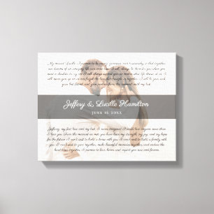 Toile Mariage moderne Vow Art Mariage Anniversaire Photo