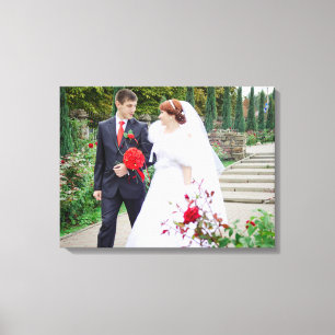 Toile Mariage Photo Bride & Groom Ajouter des noms de da