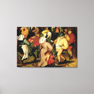 Toile Mariage rustique, détail des gens qui dansent