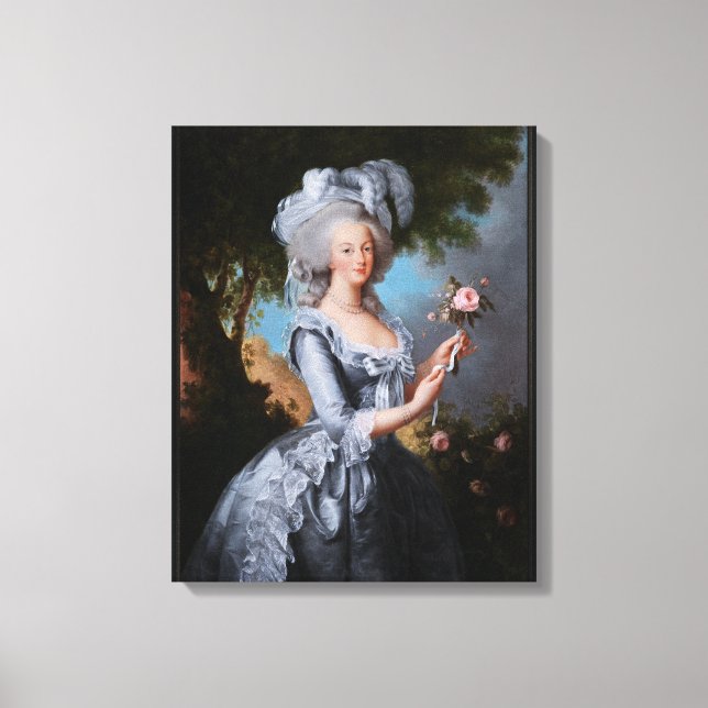 Toile Marie Antoinette Avec Un Rose (Recto)