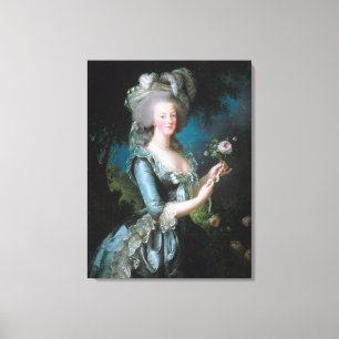 Toile Marie Antoinette avec une rose par Elisabeth Le Br
