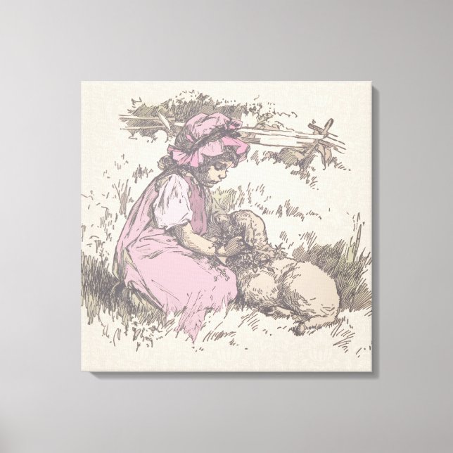 Toile Marie avait un agneau Comptine (Recto)