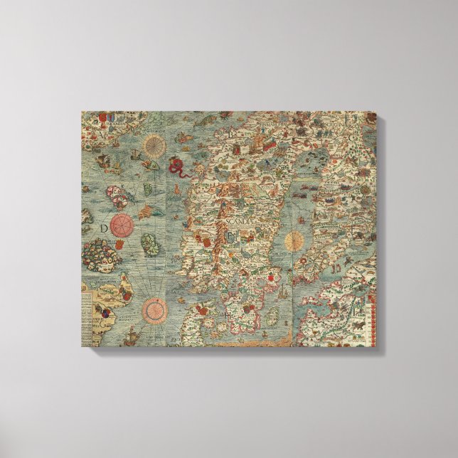 Toile Marina de Carta - Carte des Créatures Anciennes du (Recto)