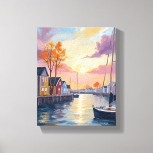 Toile Marina pour bateaux Peinture à l'aquarelle de ba