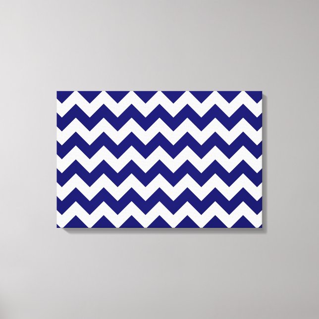 Toile Marine et White Zigzag (Recto)