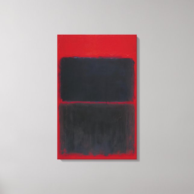 Toile Mark Rothko - Rouge clair sur noir - 1957 (Recto)
