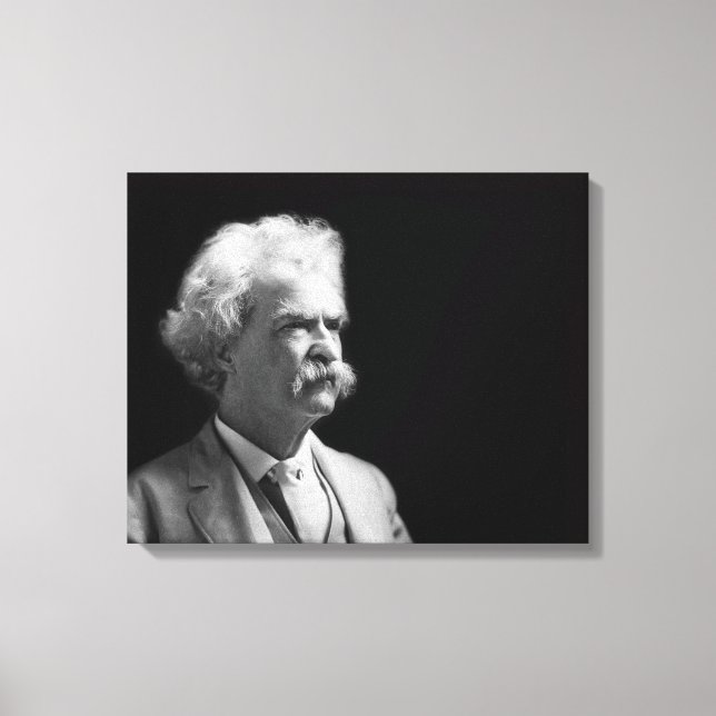 Toile Mark vintage Twain noir et blanc (Recto)