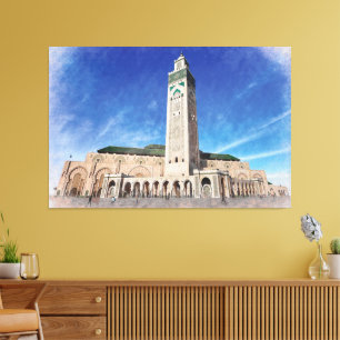 Toile Maroc Casablanca Mosquée Hassan 2 Islamique