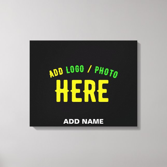 TOILE MARQUE NOIRE PERSONNALISABLE MODERNE ÉLÉGANTE VÉRI (Recto)