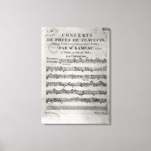Toile Marquez la feuille pour 'Concerts de Pieces De
