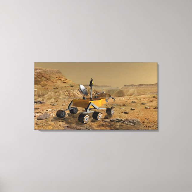 Toile Mars Science Laboratory voyage près d'un canyon (Recto)