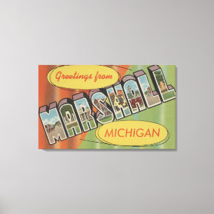 Toile Marshall, Michigan - grandes scènes de lettre