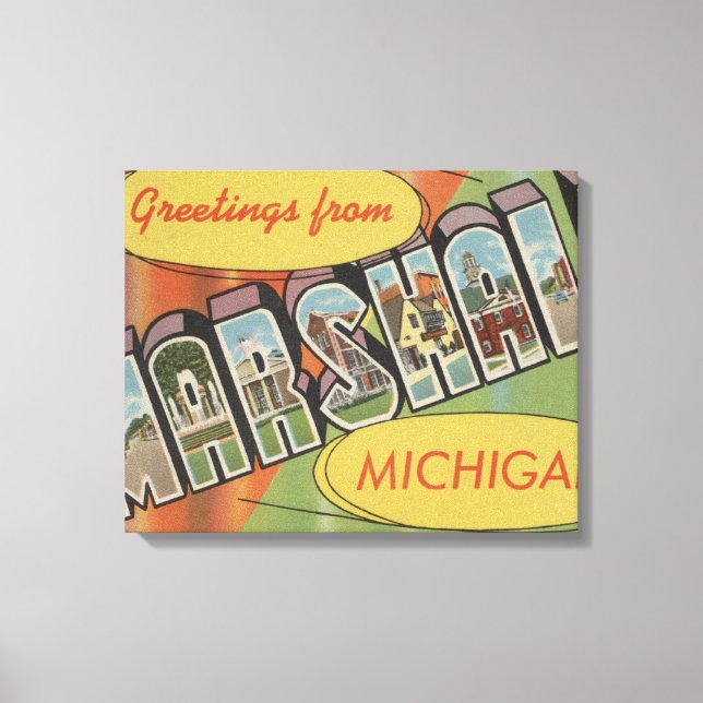 Toile Marshall, Michigan - Scènes de grandes lettres (Recto)