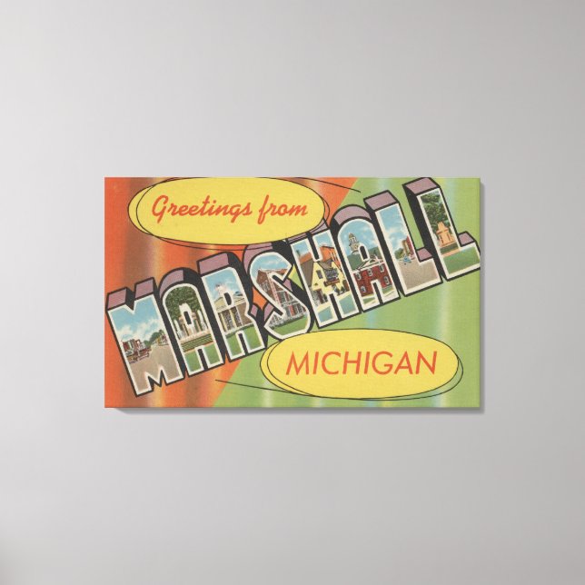 Toile Marshall, Michigan - Scènes de grandes lettres (Recto)