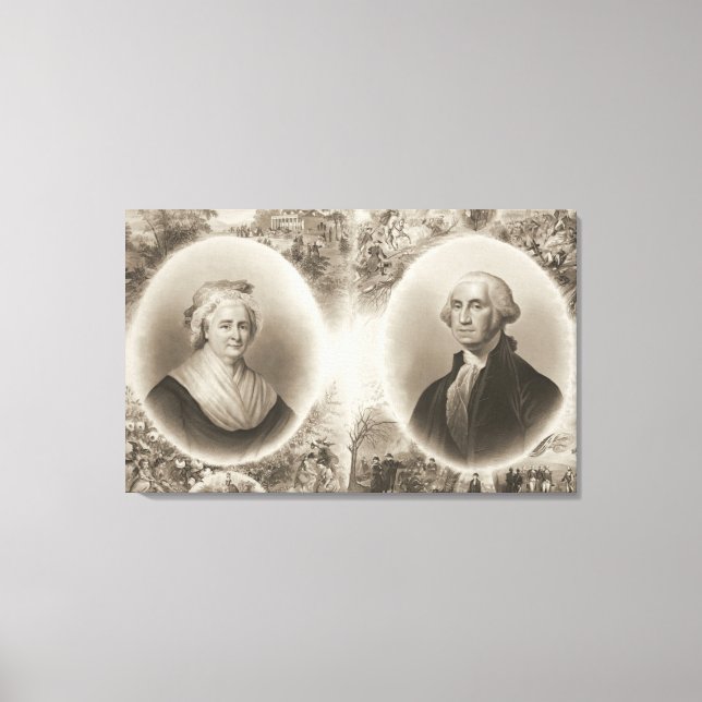 Toile Martha et George Washington 1876 (Recto)