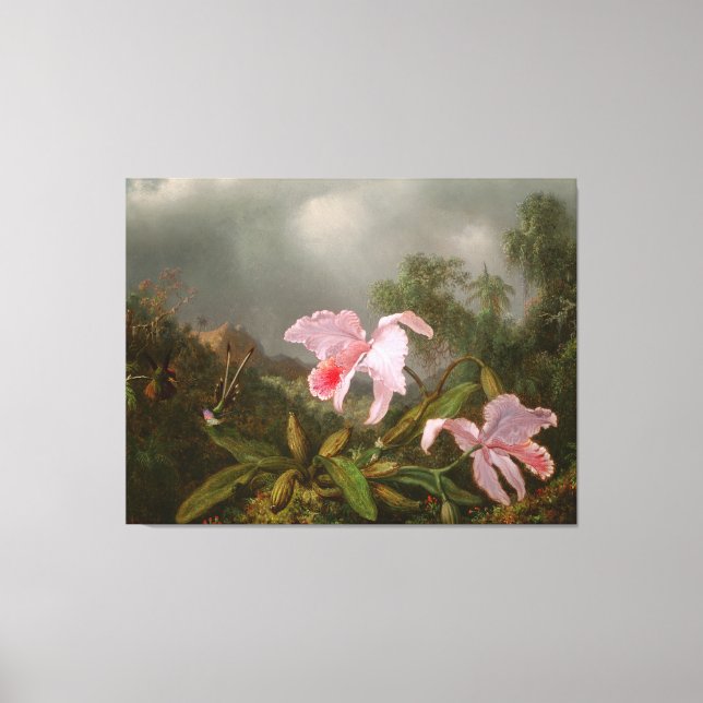 Toile MARTIN J. HEADE Jungle Orchidées & Hummingbirds 18 (Recto)