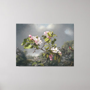 Toile MARTIN J. HEADE - Pommes en fleurs et colibris -