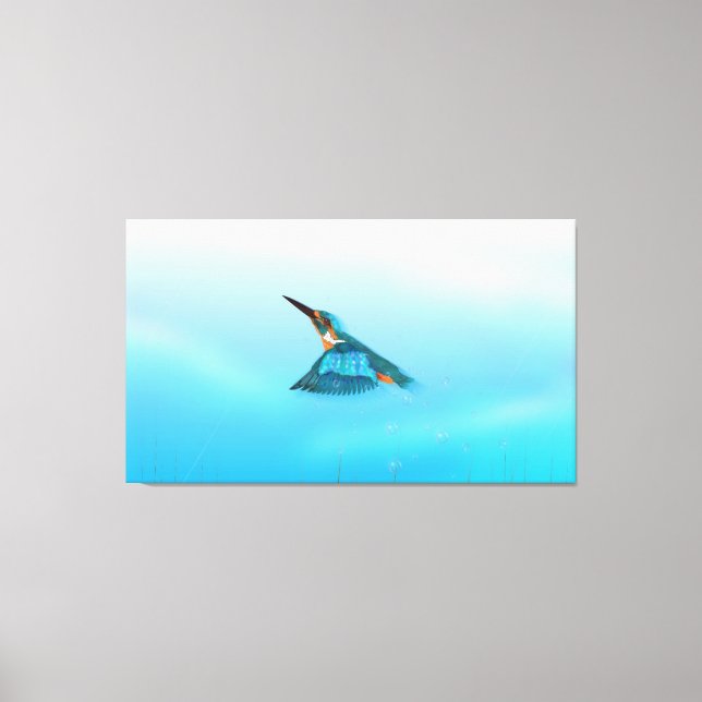 Toile martin-pêcheur oiseau (Recto)