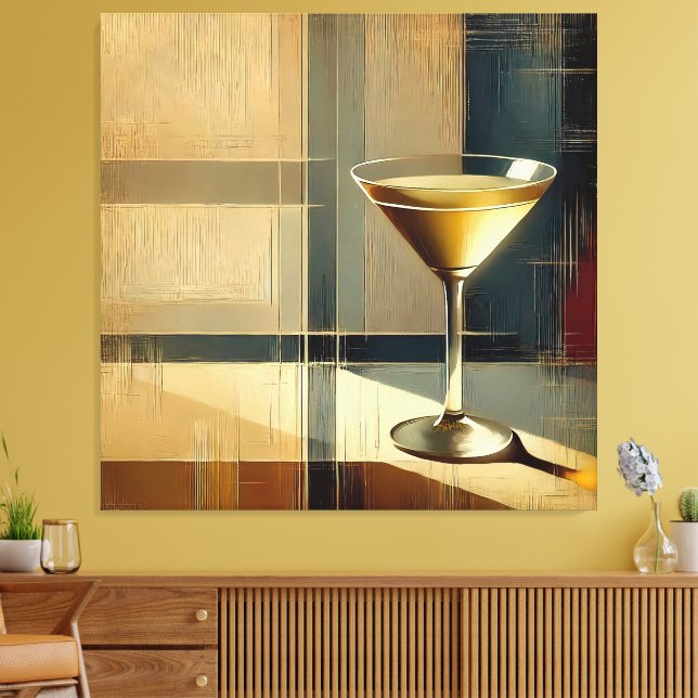 Toile Martini de style moderne du milieu du siècle dans  (Insitu(Salon))