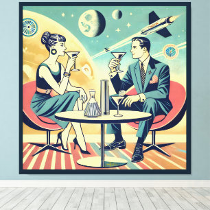 Toile Martini Space Travel Affiches de l'équipage de con