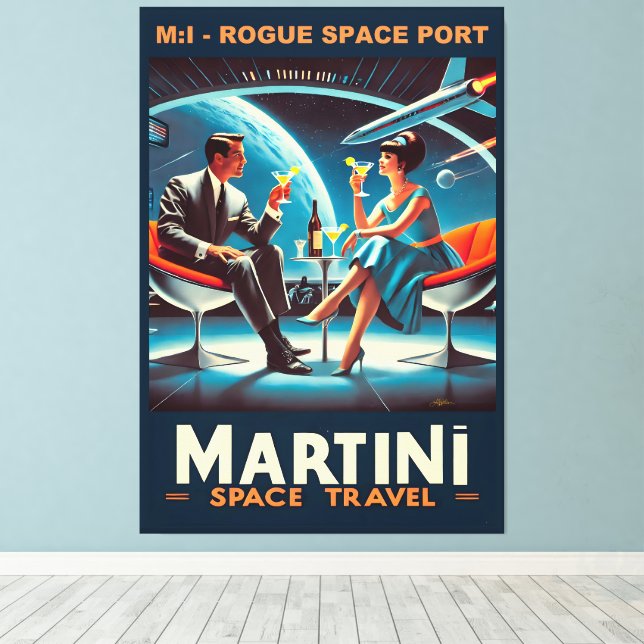 Toile Martini Space Travel Poster Rogue Space Port (Insitu (Plancher de Bois))