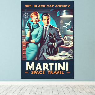 Toile Martini Space Travel Poster SP5 : Agence de Chat N