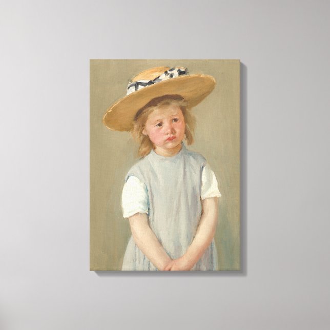 Toile Mary Cassatt - Enfant en paille Casquette (Recto)