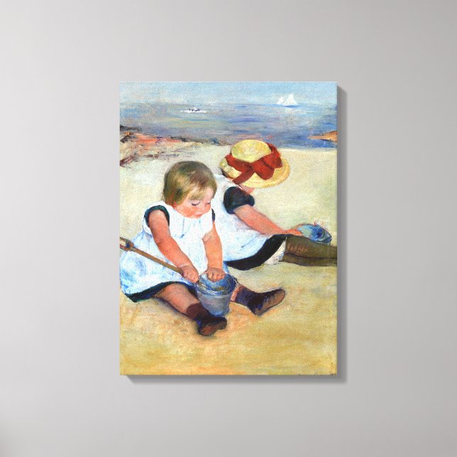 Toile Mary Cassatt Enfants jouant sur la plage (Recto)
