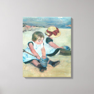 Toile Mary Cassatt - Enfants jouant sur la plage