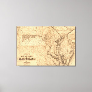 Toile MarylandCarte panoramiqueMaryland