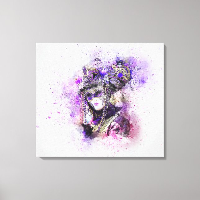 Toile Mascarade aquarelle (Recto)