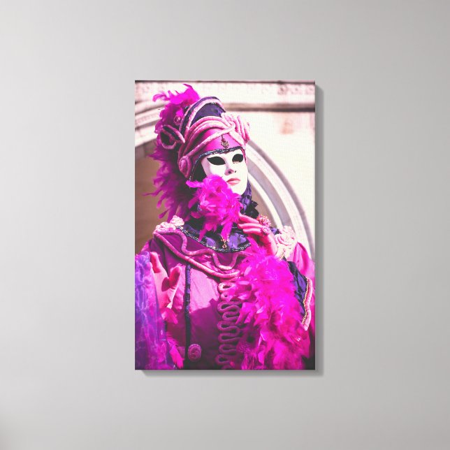 Toile Masque de carnaval pourpre à Venise (Recto)