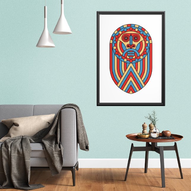 Toile Masque de Lion Africain (Créateur téléchargé)